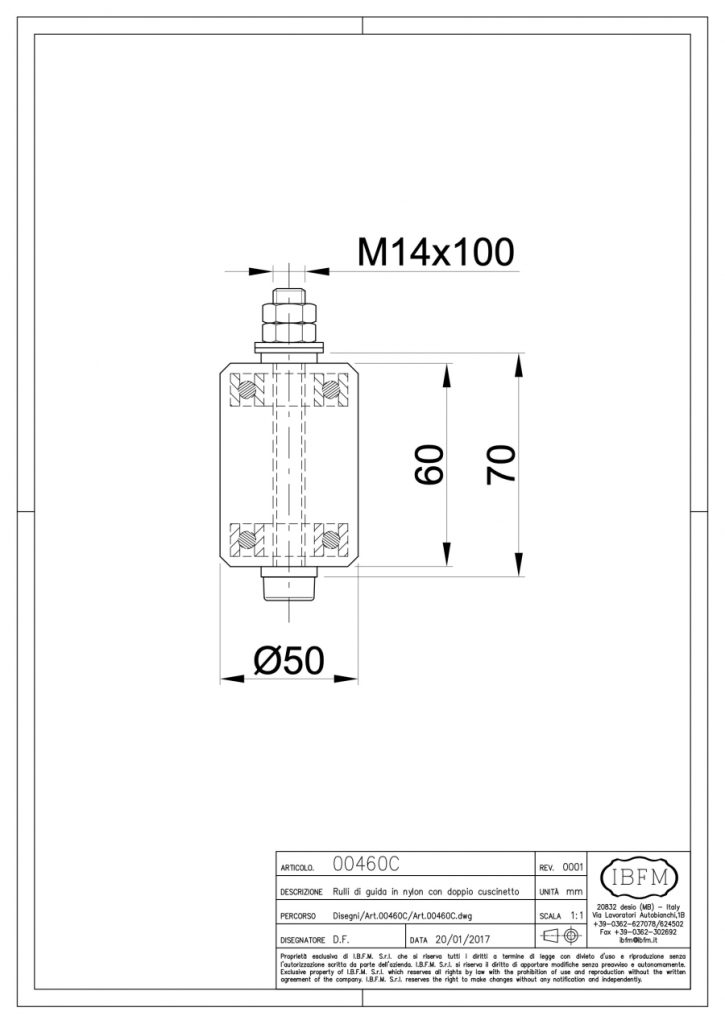 IBFM Art.460/C Roller Guide - Technogate Automation & Access Control Ltd.