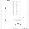 IBFM Art. 122 Single Acting Spring Hinge (Nickel Grey) - Image 3