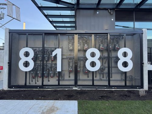 TG24 Aluminum Hanging Doors Gas Meter Enclosure in Vancouver