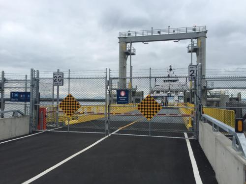 TG344 Double swing gate Chain-link in BC Ferries terminal